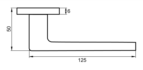 Дверные ручки Puerto Куббаито без запирания цвет матовый графит