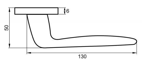 Дверные ручки Puerto Эспрессо без запирания цвет супер матовый никель