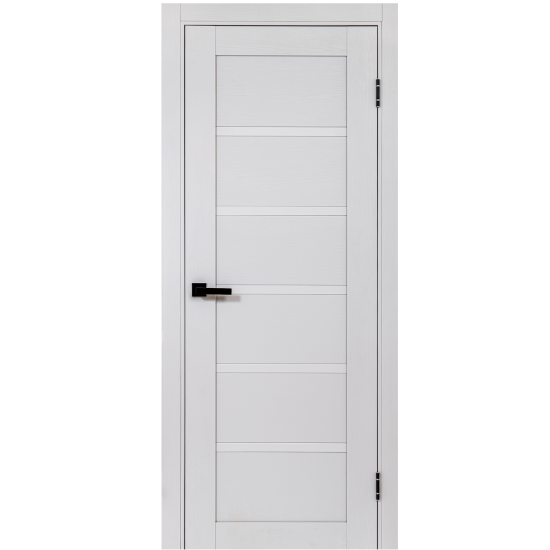 Дверь межкомнатная глухая Легда-28.1 60x200 см полипропилен цвет серое дерево с замком и петлями