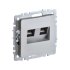 Двойная компьютерная розетка rj45 IEK Brite рк10-2-бра