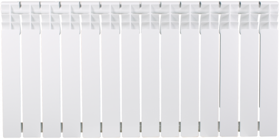 Радиатор секционный Equation Bimetal 500/80 14 секций боковое подключение биметалл белый