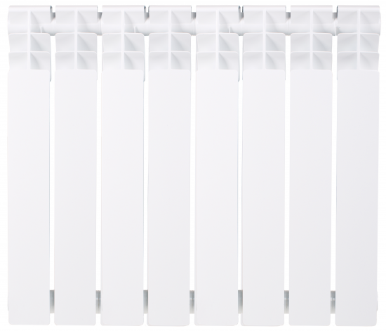 Радиатор секционный Equation Bimetal 500/80 8 секций боковое подключение биметалл белый