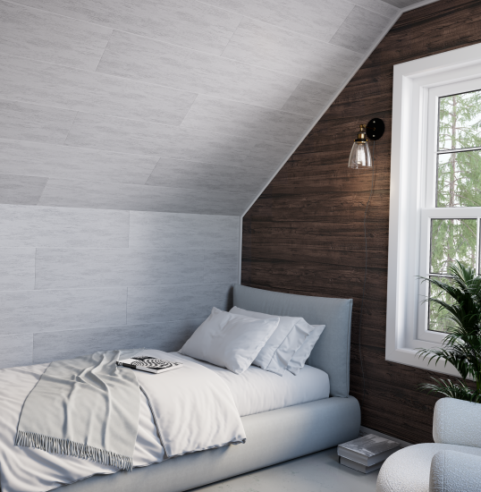 Стеновая панель ПВХ Artens Флоэма серая 1200x250x10 мм 1.2 м² 4шт