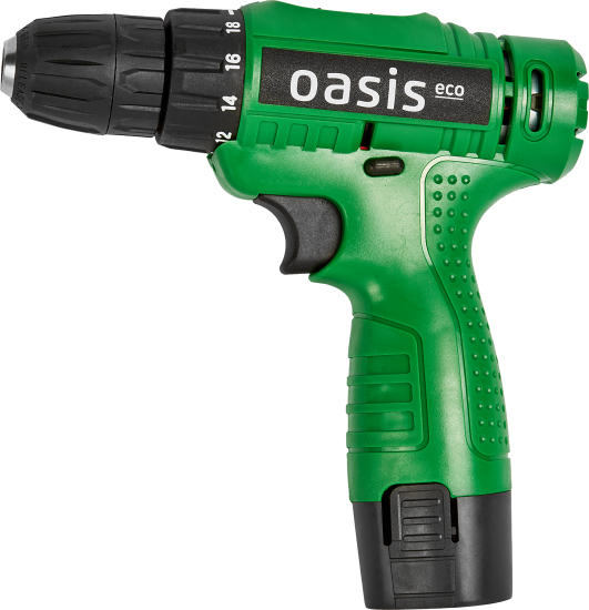 Дрель-шуруповерт аккумуляторная Oasis Eco AV-12, 12 В Li-ion 1.3 Ач