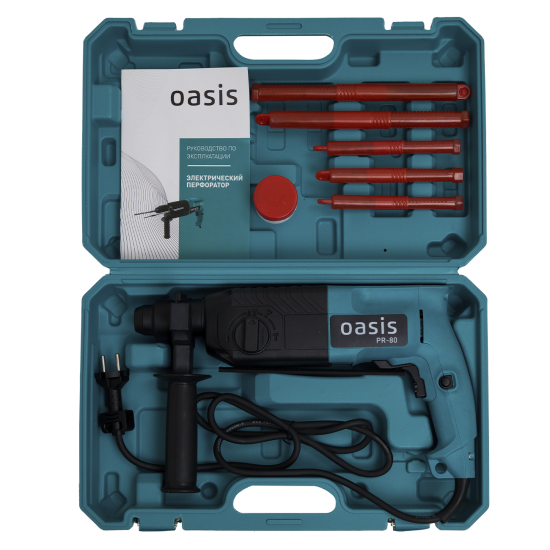 Перфоратор сетевой SDS-plus Oasis PR-80, 800 Вт, 3.4 Дж