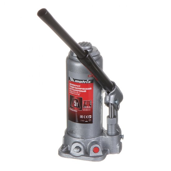 Домкрат гидравлический бутылочный Matrix 5 т (50721)