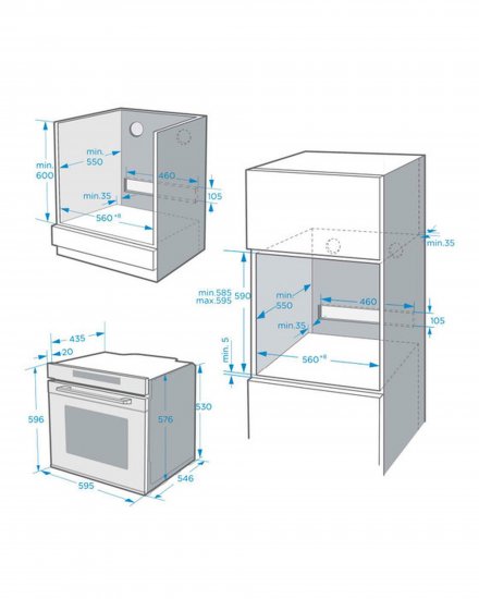 Электрический духовой шкаф Maunfeld MEOR7217SMW 59.5x59.5x56.6 см цвет белый