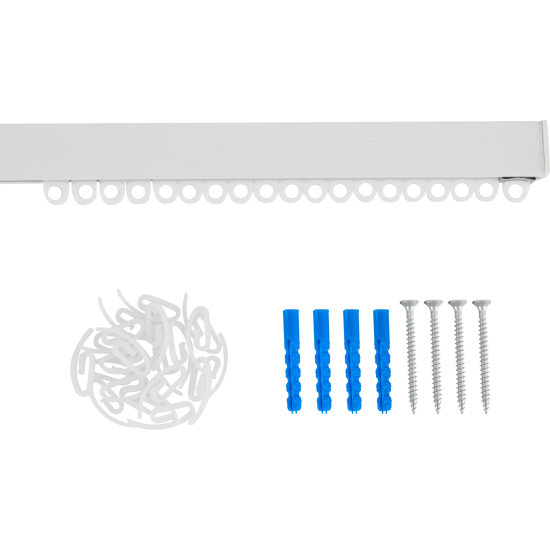 Карниз однорядный Arttex Facile 240 см алюминий цвет белый