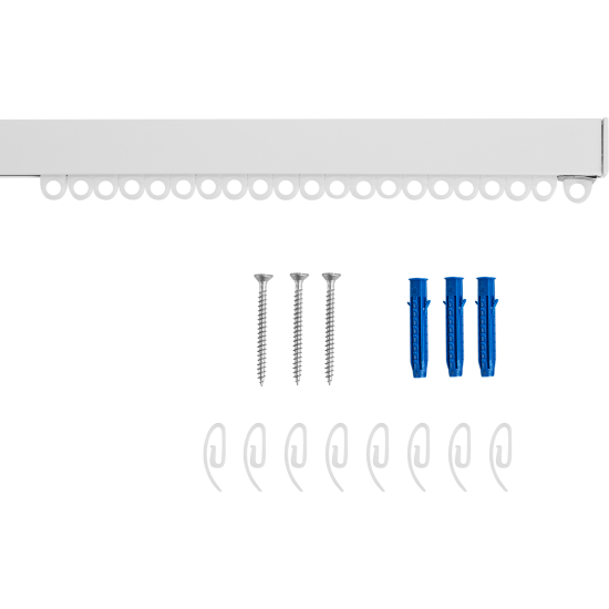 Карниз однорядный Arttex Facile 200 см алюминий цвет белый