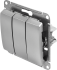 Выключатель встраиваемый Systeme Electric Glossa 3 клавиши цвет алюминий