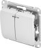 Выключатель встраиваемый Systeme Electric Glossa 2 клавиши цвет белый