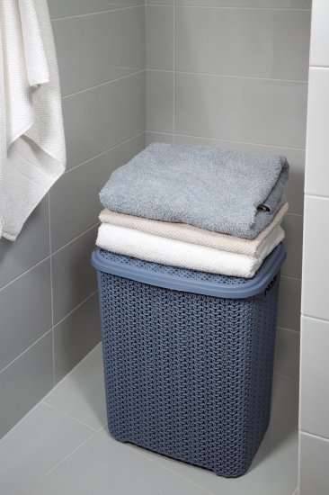 Корзина для белья Виолет Вязь цвет голубая норка