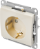 Розетка встраиваемая Systeme Electric Glossa с заземлением с шторками цвет бежевый