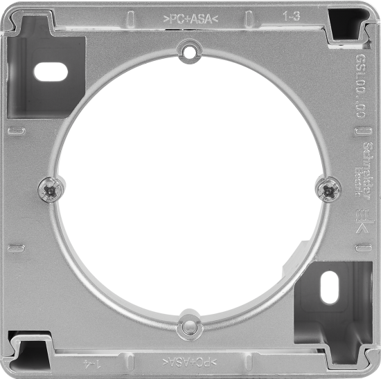Коробка для наружного монтажа Systeme Electric Glossa 1 пост цвет алюминий