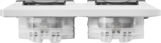 Розетка двойная встраиваемая влагозащищенная Systeme Electric Glossa с заземлением со шторками IP44 в сборе цвет белый