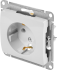 Розетка встраиваемая Systeme Electric Glossa с заземлением с шторками цвет белый