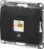 Розетка компьютерная встраиваемая Systeme Electric Glossa RJ45 UTP cat 5e цвет антрацит
