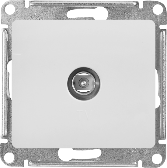 Коннектор ТВ встраиваемый Systeme Electric Glossa цвет белый