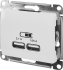 Розетка USB встраиваемая Systeme Electric Glossa цвет белый