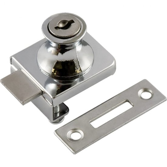 Мебельный замок для стеклянных дверей НОРА-М 6407