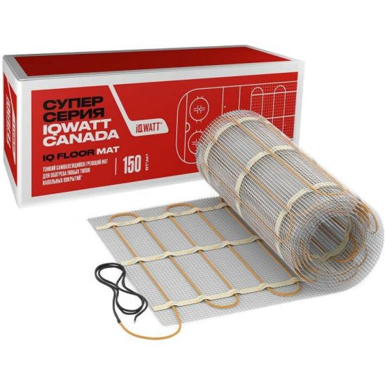 Тонкий самоклеящийся греющий мат для обогрева любых типов напольных покрытий IQWATT IQ FLOOR MAT