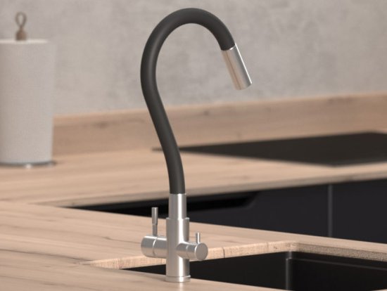 Смеситель кухонный Osgard общая высота 45.2 см цвет черный