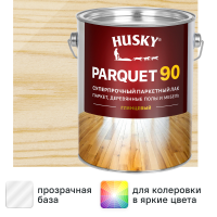 Лак паркетный Husky Parquet 90 глянцевый бесцветный 2.7 л