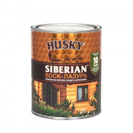 Воск-лазурь Husky Siberian полуматовый светлый дуб 0.9