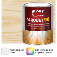 Лак паркетный Husky Parquet 90 глянцевый бесцветный 0.9 л
