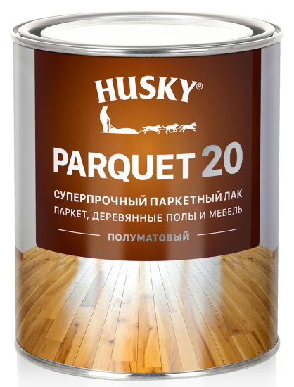 Лак паркетный Husky Parquet 20 полуматовый бесцветный 0.9 л