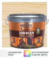 Воск-лазурь Husky Siberian полуматовый прозрачный 9