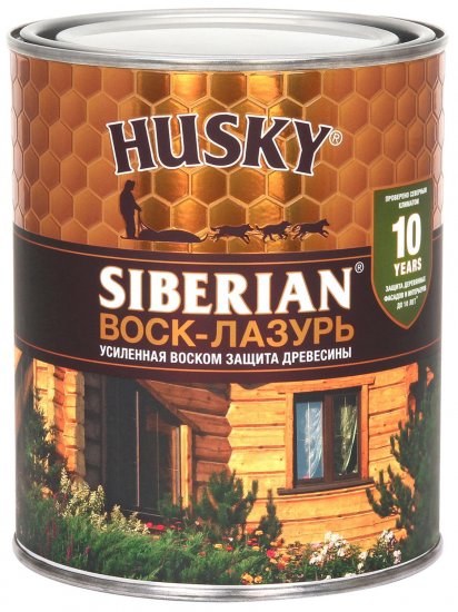 Воск-лазурь Husky Siberian полуматовый белый 0.9