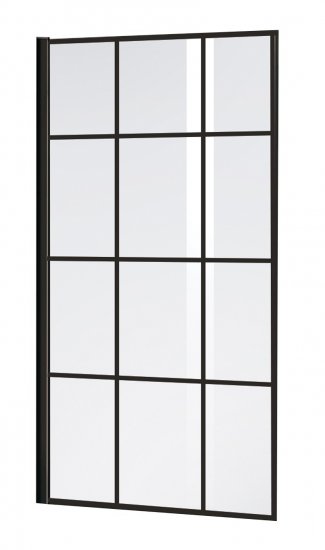 Шторка на ванну Screen 67.7x140 см шелкография профиль черный