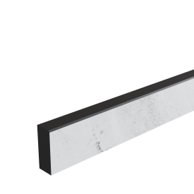 Комплект плинтусов Марола 240x4 см 1 шт 60x4 см 2 шт HPL-пластик цвет серо-белый