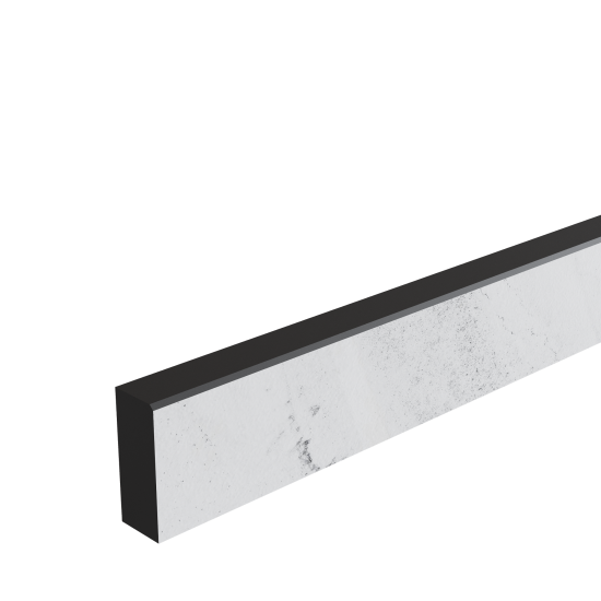 Комплект плинтусов Марола 240x4 см 1 шт 60x4 см 2 шт HPL-пластик цвет серо-белый