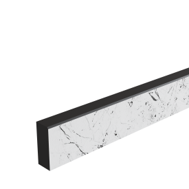 Комплект плинтусов Абетоне 240x4 см 1 шт 60x4 см 2 шт HPL-пластик цвет белый