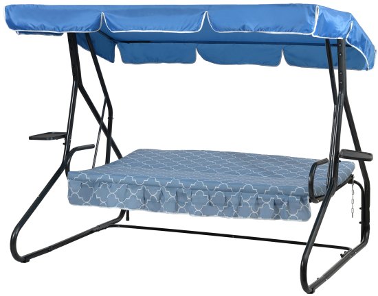 Качели садовые Naterial Losanna 3-х местные до 280 кг синий