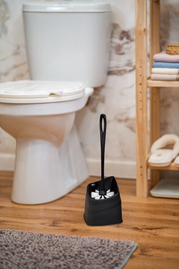 Ершик для унитаза Spin&Clean Step угловой цвет черный