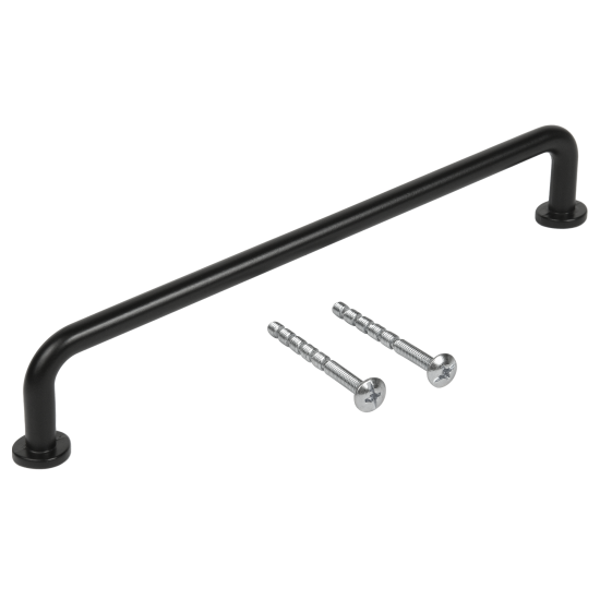 Мебельная ручка-скоба 296 матовый черный 160 мм