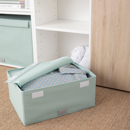 Короб для хранения Spaceo 36x16.5x28 см полипропилен цвет лагуна