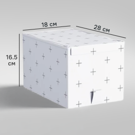 Короб для хранения Spaceo 18x16.5x28 см полиэстер цвет белый