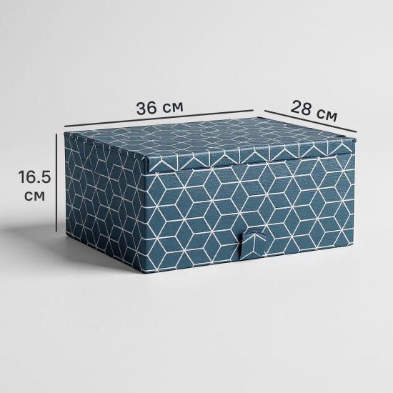 Короб для хранения Spaceo 36x16.5x28 см полиэстер цвет синий