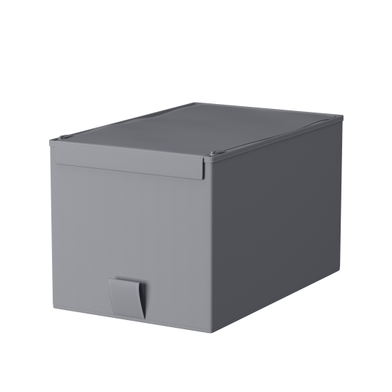 Короб для хранения Spaceo 18x16.5x28 см полипропилен цвет гранит