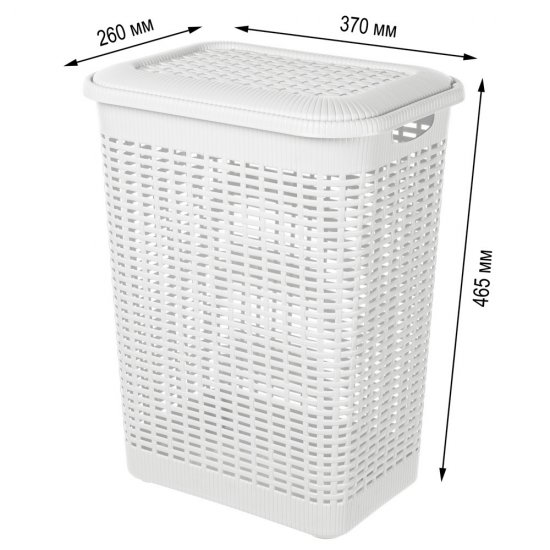 Корзина для белья Econova цвет белый