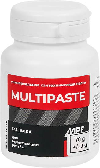 Паста уплотнительная Multipaste универсальная 70 г