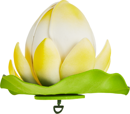 Цветок для водоема Ecotec Бутон лотоса пластик желтый ø13 см