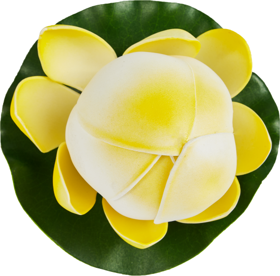 Цветок для водоема Ecotec Бутон лотоса пластик желтый ø13 см