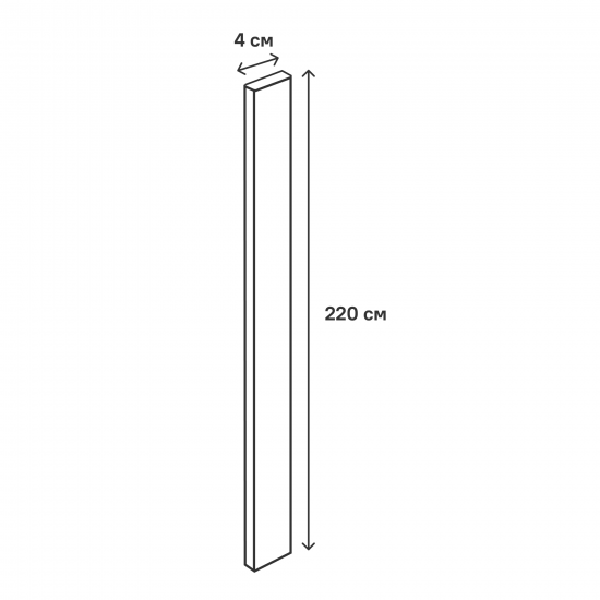Карниз для кухонного шкафа Касли Delinia ID 220x4 см ЛДСП цвет касли