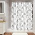 Штора для ванной с кольцами Lemer New Scandy 180x200 см полиэстер цвет бело-черный