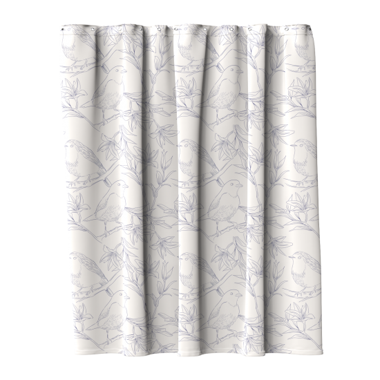 Штора для ванной Lemer Bird 180x200 см полиэстер цвет черно-белый